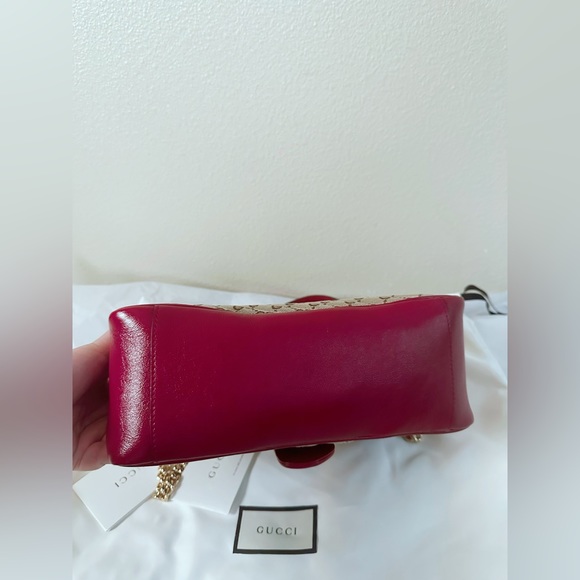 Gucci Canvas Marmont Top Handle Flap Closure Bag - Picture 5 of 9